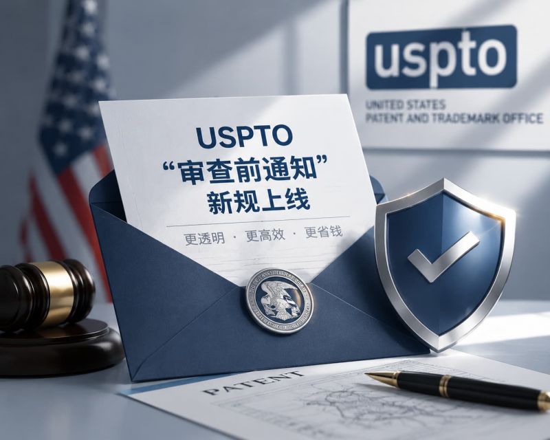 各位亚马逊卖家请注意！USPTO刚出的“审查前通知”新规，可能帮你省下大笔冤枉钱